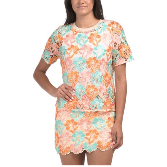 ENDLESS ROSE Rhinestone Lace Skirt - Picture 5 of 5